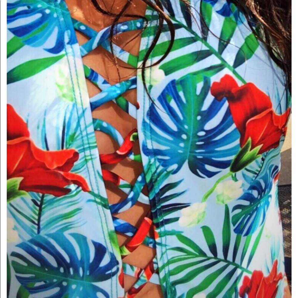 Lace Up One Piece